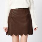 Scallop-hem A-line Skirt