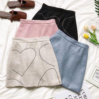 Heart A-line Mini Skirt