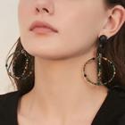 Plastic Layered Hoop Dangle Earring 1 Pair - As Shown In Figure - One Size
