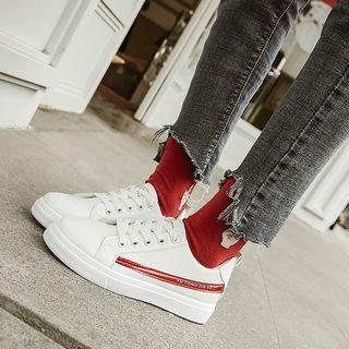 Stripe Flat Sneakers