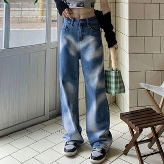 Tie Dye Loose-fit Straight Leg Jeans