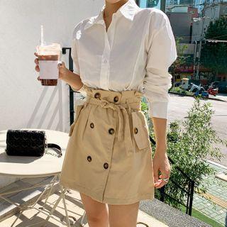 Set: Shirt + Mini Trench Skirt
