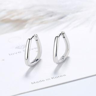 Alloy Hoop Earring 1 Pair - Copper & Platinum Plating - One Size