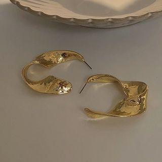 Twist Open Hoop Earring 1 Pair - Stud Earring - One Size