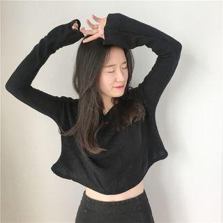 Cropped Long Sleeve Top