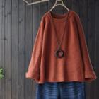 Plain Sweater Caramel - One Size