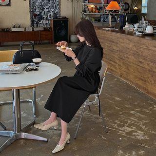 [lovb] Round-neck Tie-waist Long Dress