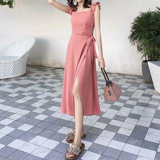 Ruffle Strap A-line Dress