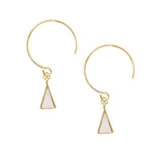 Triangle Dangled Hoop Earrings