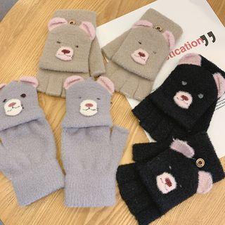 Bear Fingerless Gloves