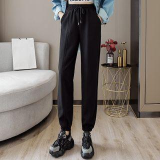 High-waist Plain Crop Sweatpants