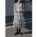 Long-sleeve Midi Printed Layered Dress
