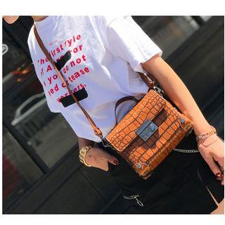 Embossed Crossbody Bag