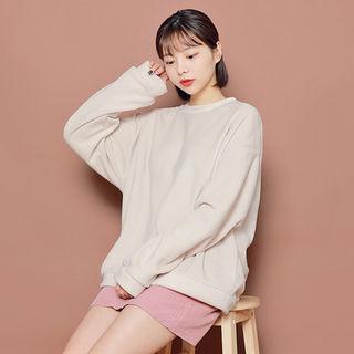 Round-neck Brushed-lined Pullover
