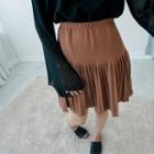 Accordion-pleat Mini Skirt