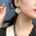 Houndstooth Disc Metal Disc Dangle Earring As Shown In Figure - One Size