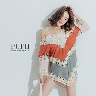 V-neck Crochet Top