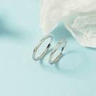 Alloy Embossed Open Ring