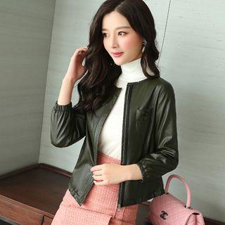 Long-sleeve Round-neck Jacket