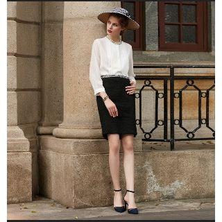 Set: Blazer + Pencil Skirt / Blazer + Skirt + Top / Embellished Top