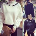 Letter Turtleneck Sweatshirt