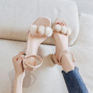 Bobble Chunky Heel Sandals