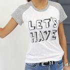 Round-neck Short-sleeve Sequined T-shirt