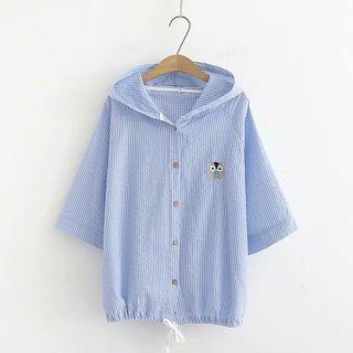 Cotton Linen Embroidered Cropped Small Jacket