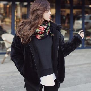 Faux-fur Hoodie