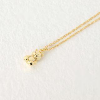 Bear Pendant Silver Necklace
