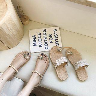 Platform Straw Sandals