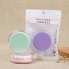 Set Of 2: Powder Puff With Case 2 Pcs - Random Colors - One Size