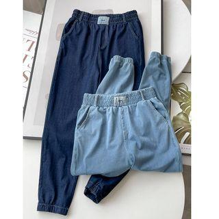 High-waist Straight-leg Jogger Jeans