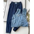 High-waist Straight-leg Jogger Jeans