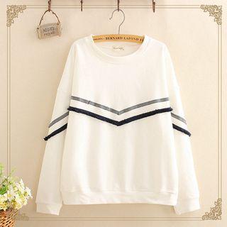 Chevron Trim Pullover