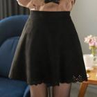 Pointelle Scallop-edge A-line Skirt