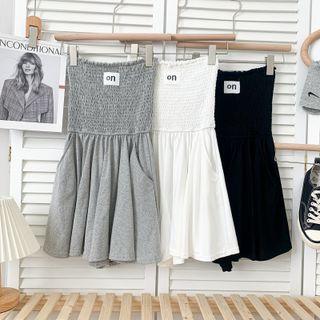 Wide-leg Smocked Tube Playsuit