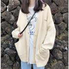 Embroidered Letter Cardigan
