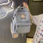 Set: Cartoon Bear Print Backpack + Coin Purse