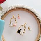 Non-matching Cat Drop Earring / Clip-on Earring