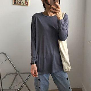 Long Sleeve Plain Oversized Dress