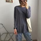 Long Sleeve Plain Oversized Dress
