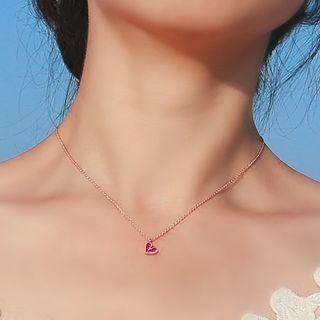 925 Sterling Silver Heart Pendant Necklace S925 Sterling Silver - As Shown In Figure - One Size