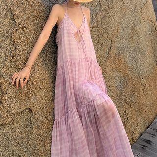 Halter Maxi A-line Sundress