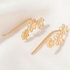 Alloy Flower Earring 1 Pair - 01kc-7985 - Gold - One Size