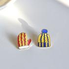 Non-matching Alloy Beanie & Mitten Earring 1 Pair - Stud Earrings - One Size