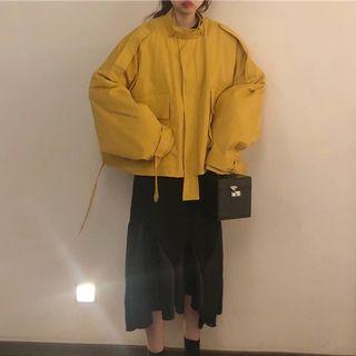 Stand Collar Padded Utility Jacket