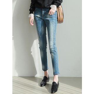 Washed Slim Baggy-fit Jeans