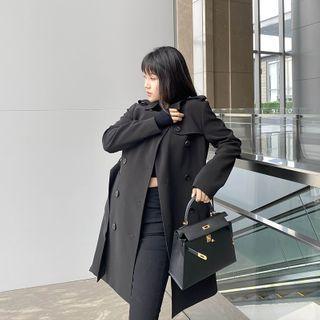 Plain Cargo Long-sleeve Coat