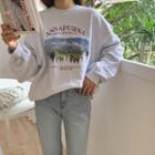 Over-fit Print Sweatshirt